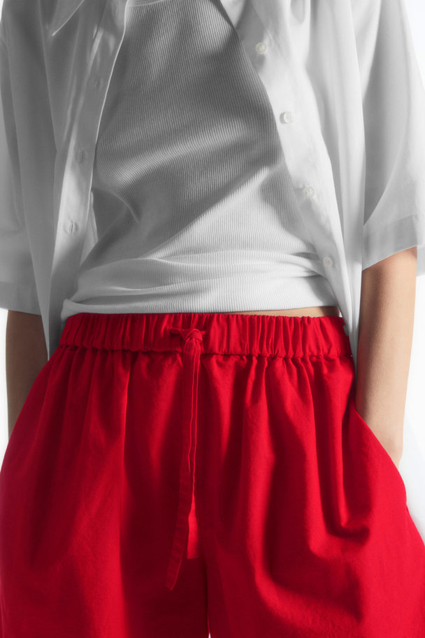 COS Drawstring Shorts Red