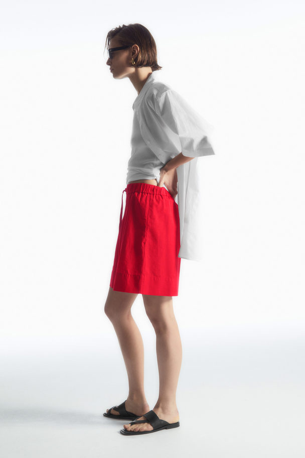 COS Drawstring Shorts Red