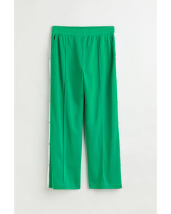 H&m+ Wide Track Pants Green/white