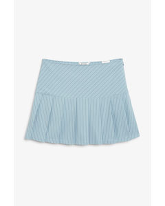 Pinstripe Mini Tennis Skirt Light Blue Pinstripe