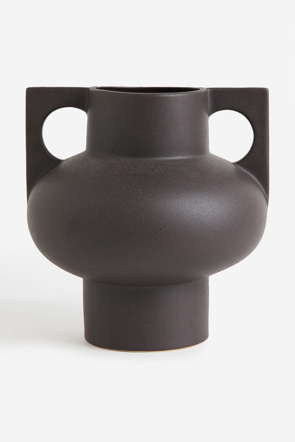 H&M HOME Große Vase aus Steingut Dunkelbraun