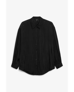 Black Oversize Dress Shirt Black