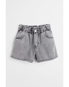 High Shorts I Twill Relaxed Fit Lysegrå