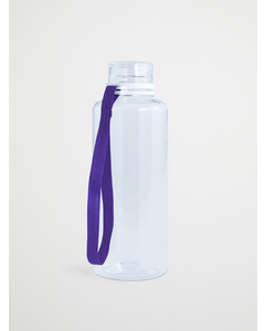 Water Bottle  Transparent  Solid  Purple Ribbon
