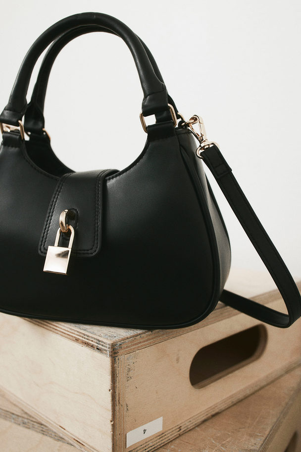 H&M Padlock-detail Crossbody Bag Black