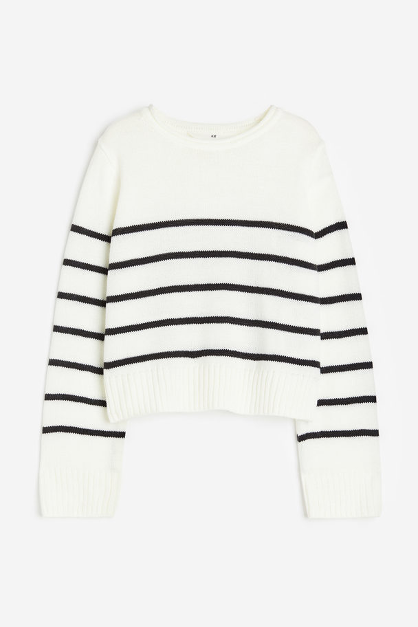 H&M Jumper White/striped