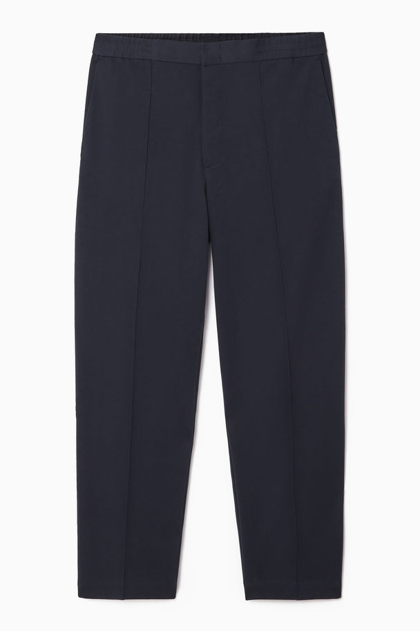 COS Pintucked Pull-on Jersey Trousers Navy