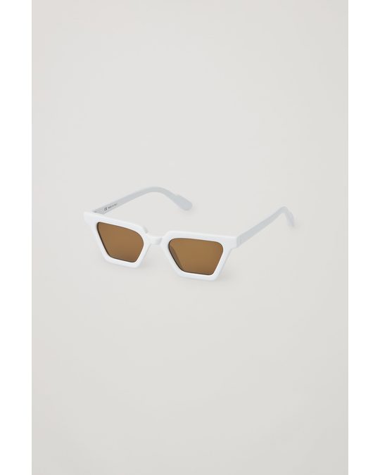 COS Cos X Yuma Labs Cat Eye Sunglasses White