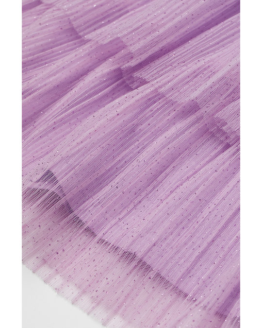 H&M Glittery Tulle Skirt Light Purple
