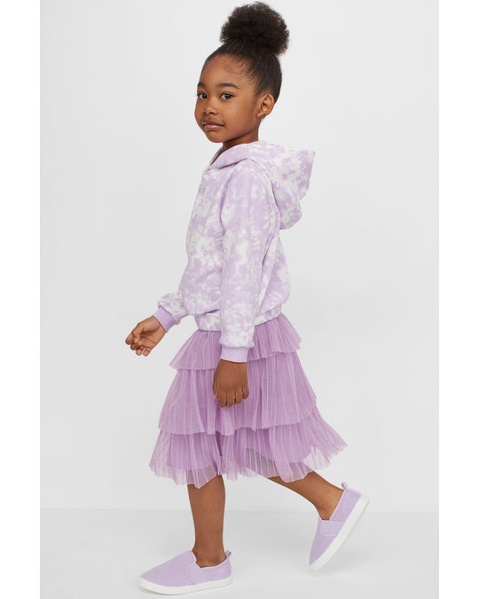 H&M Glittery Tulle Skirt Light Purple