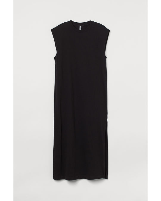 H&M Sleeveless Cotton Dress Black