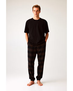 Pyjamabroek - Regular Fit Bruin/zwart Geruit