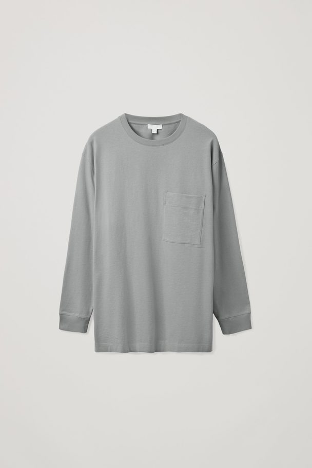 COS Relaxed-fit Long-sleeve T-shirt Space Grey