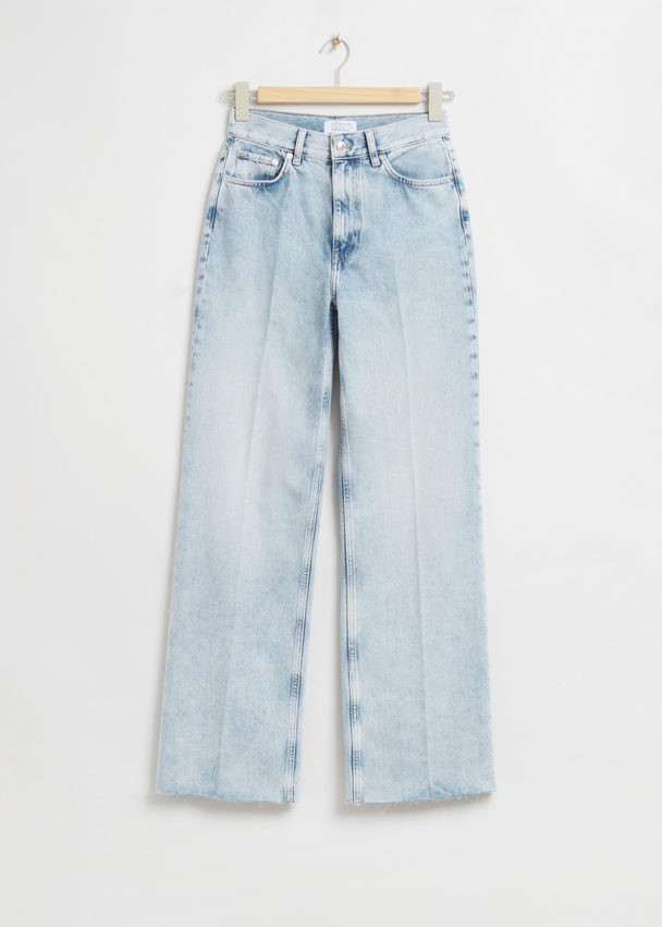 & Other Stories Jeans mit geradem Bein Hellblau