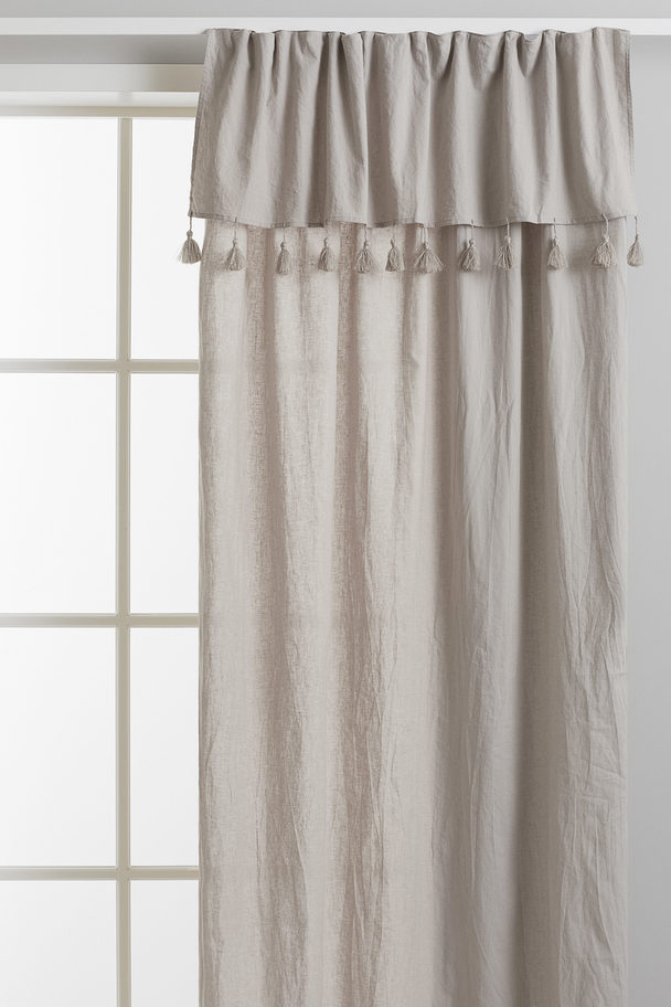 H&M HOME 2-pack Tasselled Curtains Light Greige