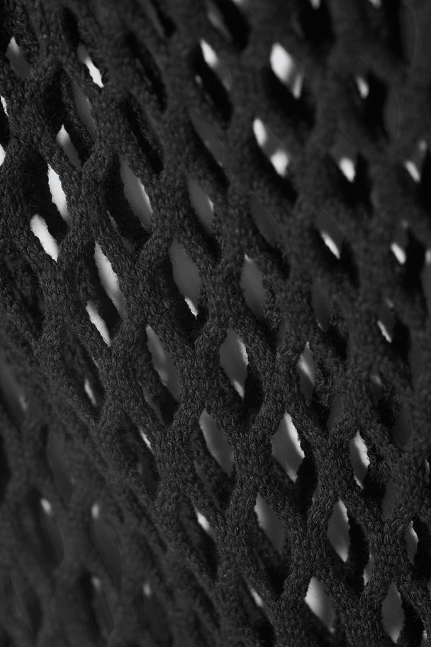Weekday Netzstoffrock aus Baumwolle Schwarz