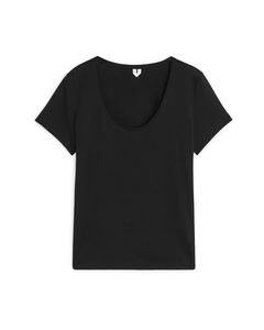 Lyocell Blend T-Shirt Black