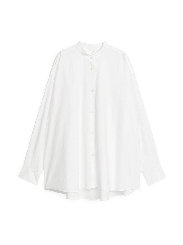 ARKET Oversized Bomuldsskjorte Hvid