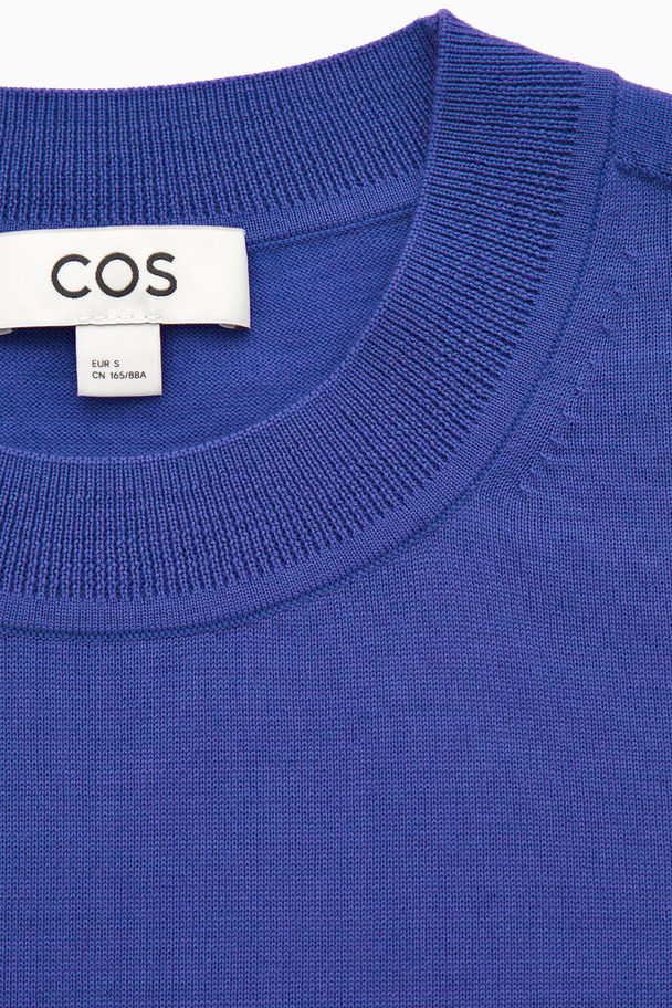 COS Regular-fit Merino Wool Jumper Blue