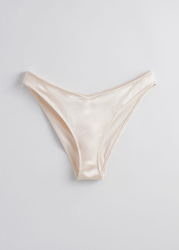 & Other Stories High-cut Bikini Briefs Seashell