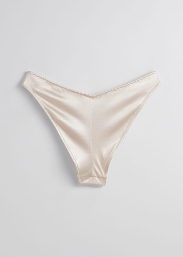 & Other Stories High-cut Bikini Briefs Seashell