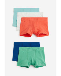 5-pack Boxer Shorts Orange/dark Blue