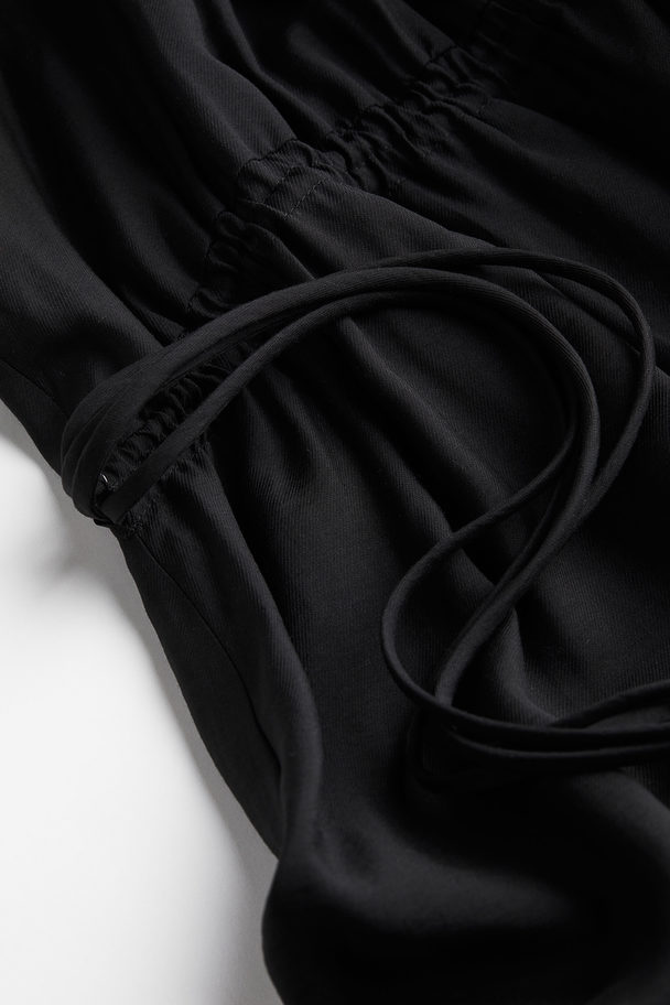 H&M Long Off-the-shoulder Dress Black