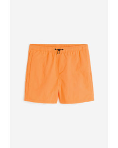Regular Fit Nylon Shorts Orange