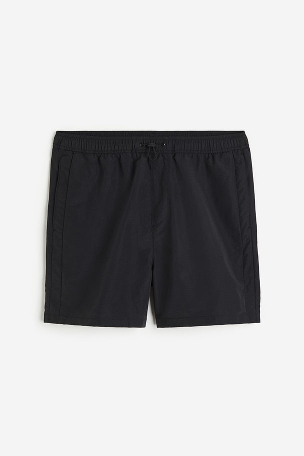 H&M Regular Fit Nylon Shorts Black