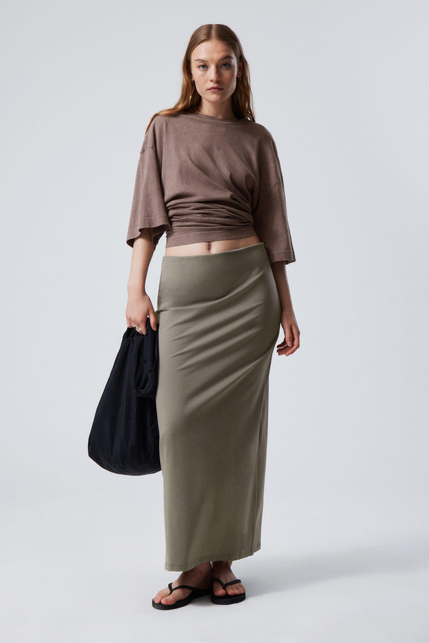 Weekday Johanna Lange Kokerrok Taupe