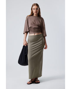 Johanna Long Pencil Skirt Taupe