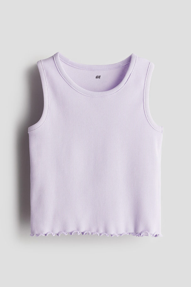 H&M Geripptes Tanktop Flieder