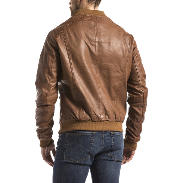 Blue Wellford Leather Jacket Atrato