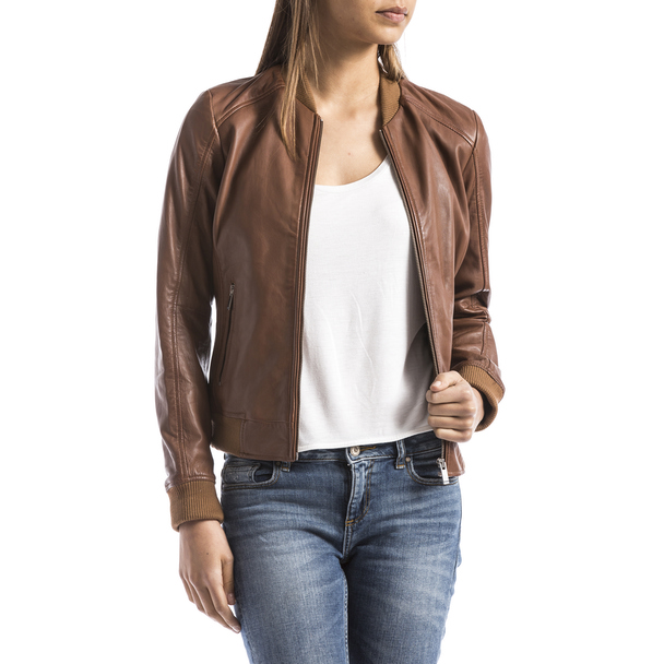 Blue Wellford Leather Jacket Benoue