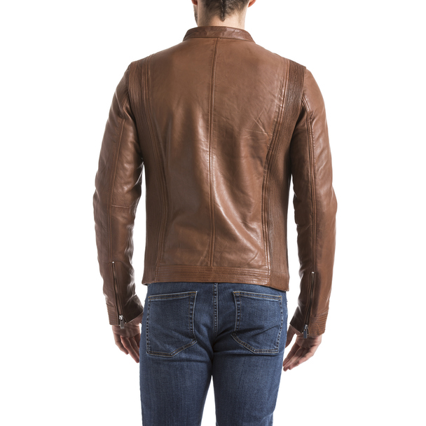 Blue Wellford Leather Jacket Corrib