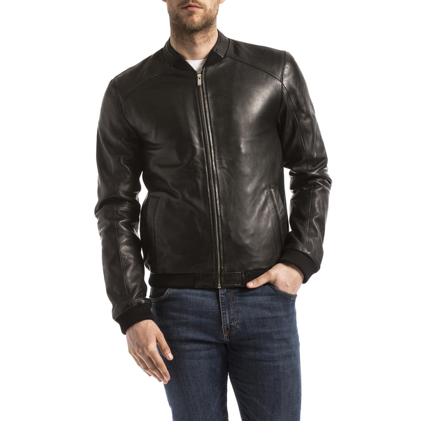 Blue Wellford Leather Jacket Douro