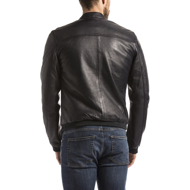 Blue Wellford Leather Jacket Douro