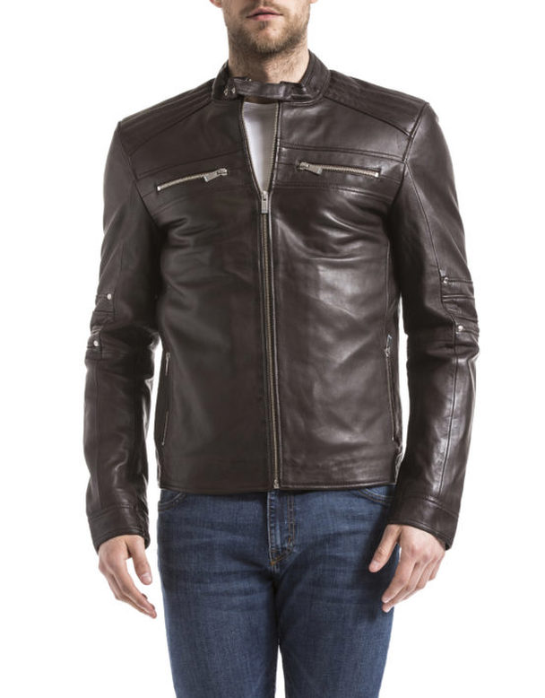 Blue Wellford Leather Jacket Idannus