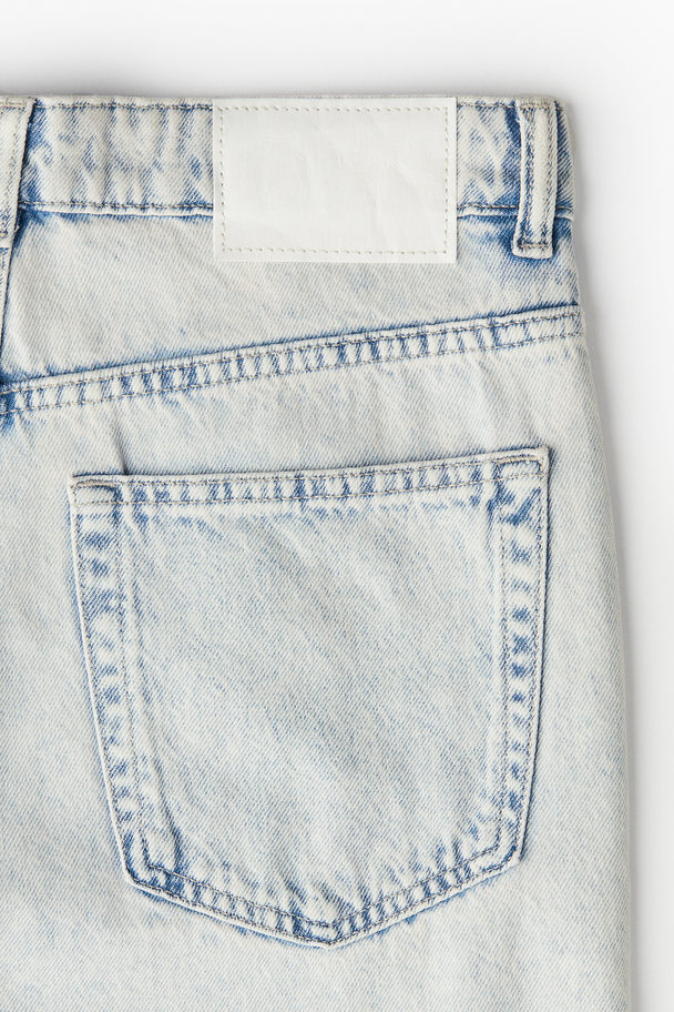 H&M Wide High Jeans Blasses Denimblau