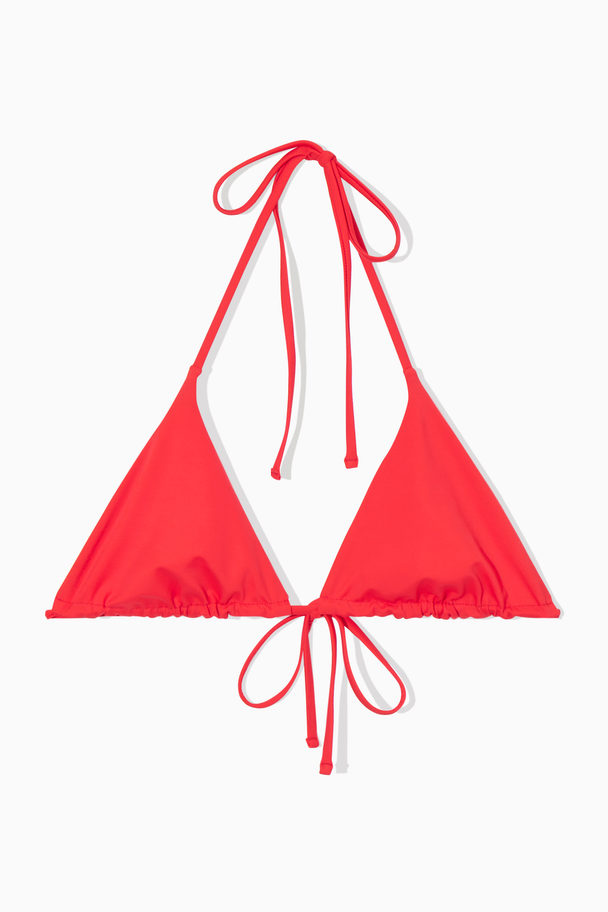 COS Triangle Bikini Top Red