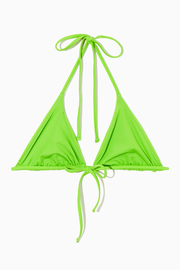 COS Triangle Bikini Top Neon Green