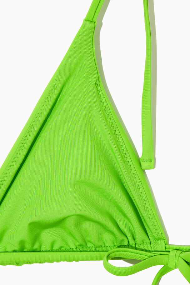 COS Triangle Bikini Top Neon Green