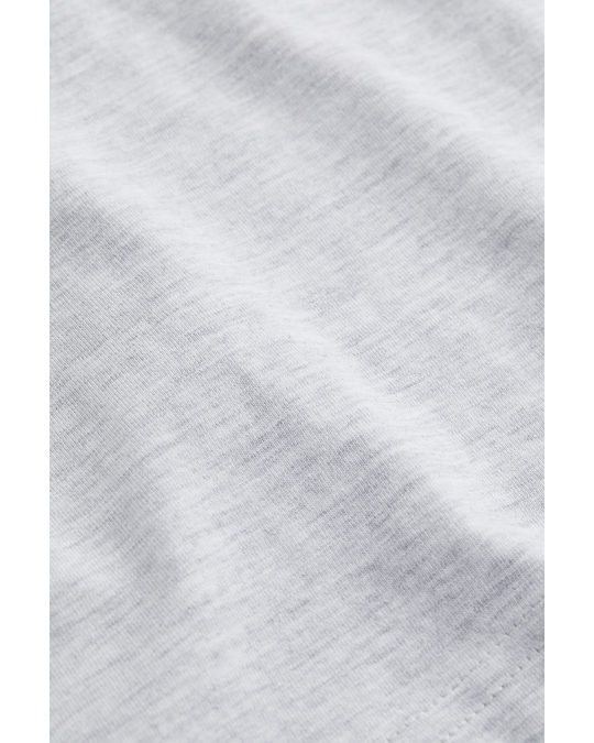 H&M H&m+ Printed T-shirt Light Grey Marl/football