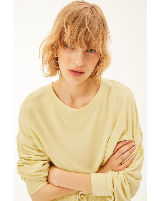 H&M Terry Sweatshirt Light Yellow