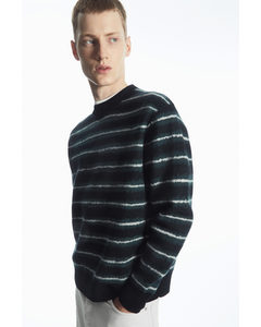 Striped Boiled-wool Jumper Navy / Striped