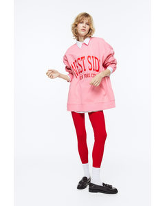 Sweatshirt Med Tryk Lys Rosa/west Side