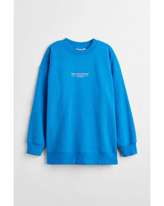 Sweatshirt Med Tryk Blå/san Francisco