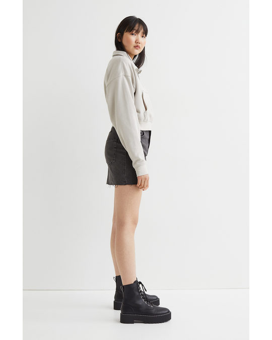 H&M 90s Denim Skirt Dark Grey