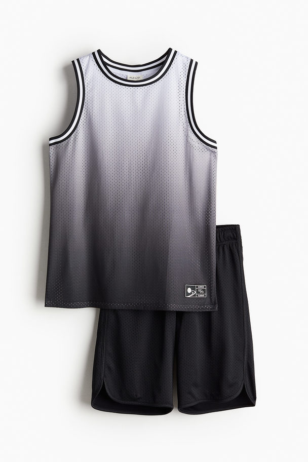 H&M 2-teiliges Basketballset Grau/Schwarz