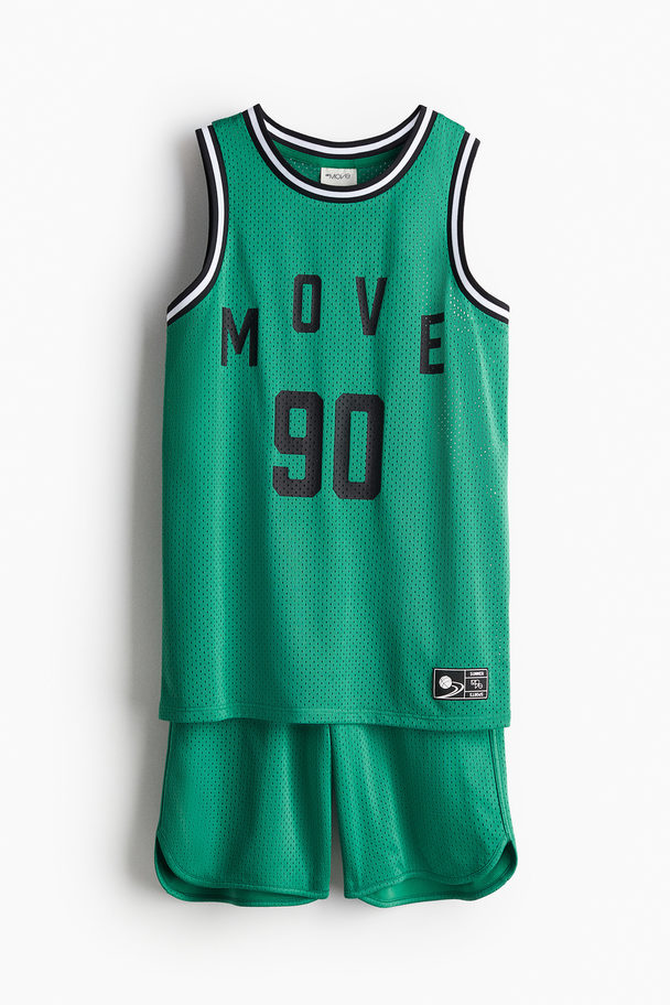 H&M 2-teiliges Basketballset Knallgrün/Move 90